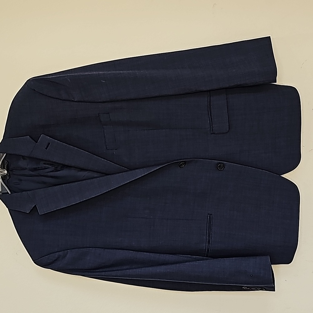 Ralph Lauren Blue  Sport Coat Size 46R  light Wool Sport Coat Blazer Blue